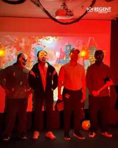 Students and staff celebrating Halloween Party 2026 at Regent Middle East Dubai Knowledge Park.